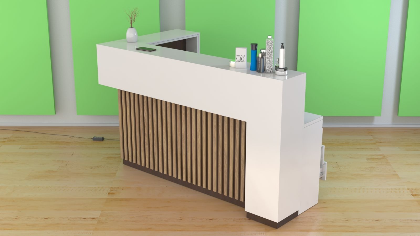 Nowoczesna lada z podświetleniem