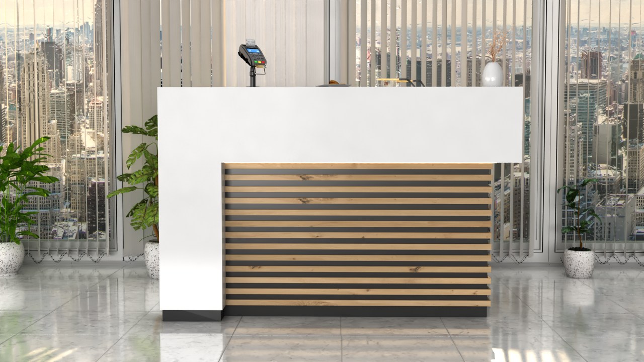 Lada recepcyjna z logo