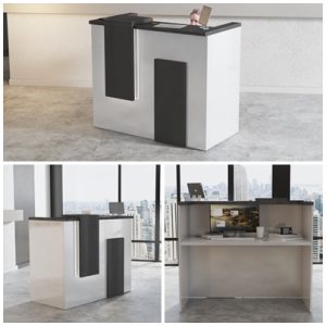 lada recepcyjna z oświetleniem