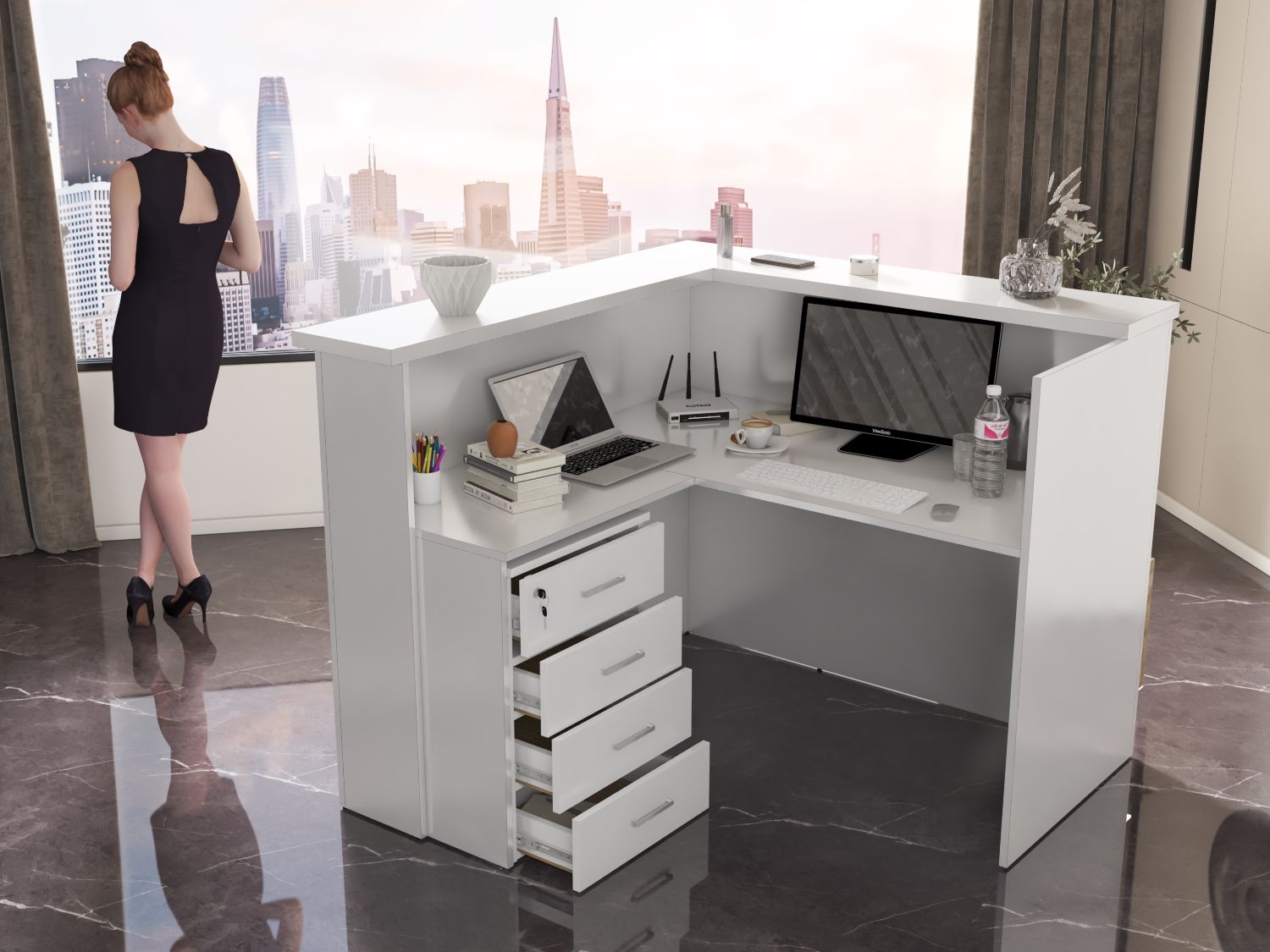 Lada recepcyjna na wymiar