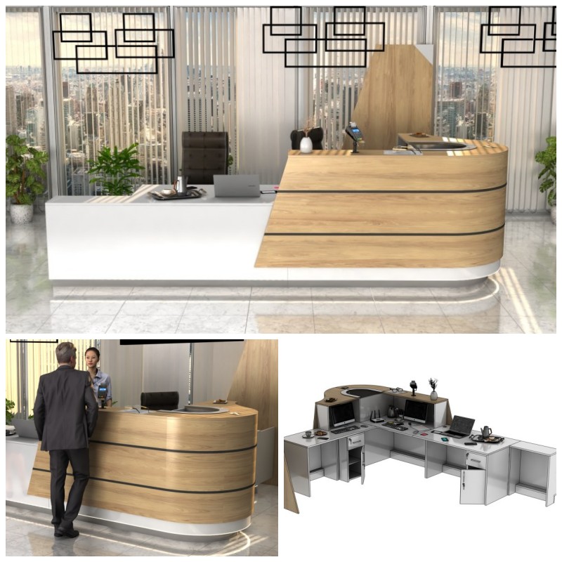 Minimalistyczna recepcja biurowa