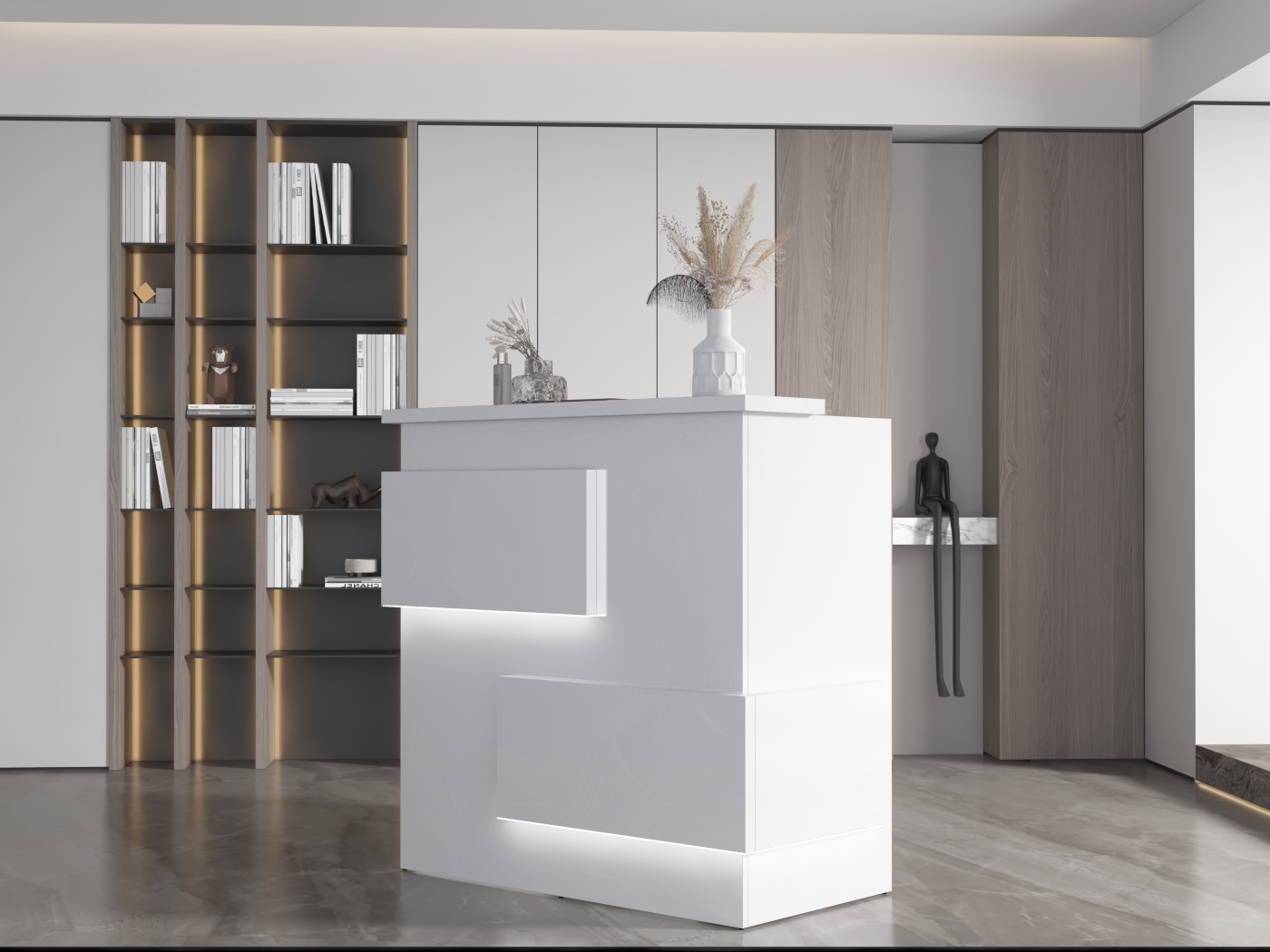 Nowoczesna lada z podświetleniem