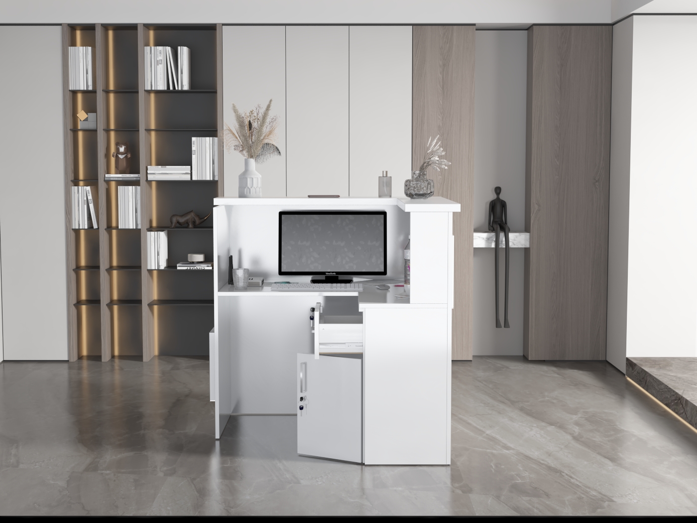 Nowoczesna lada z podświetleniem