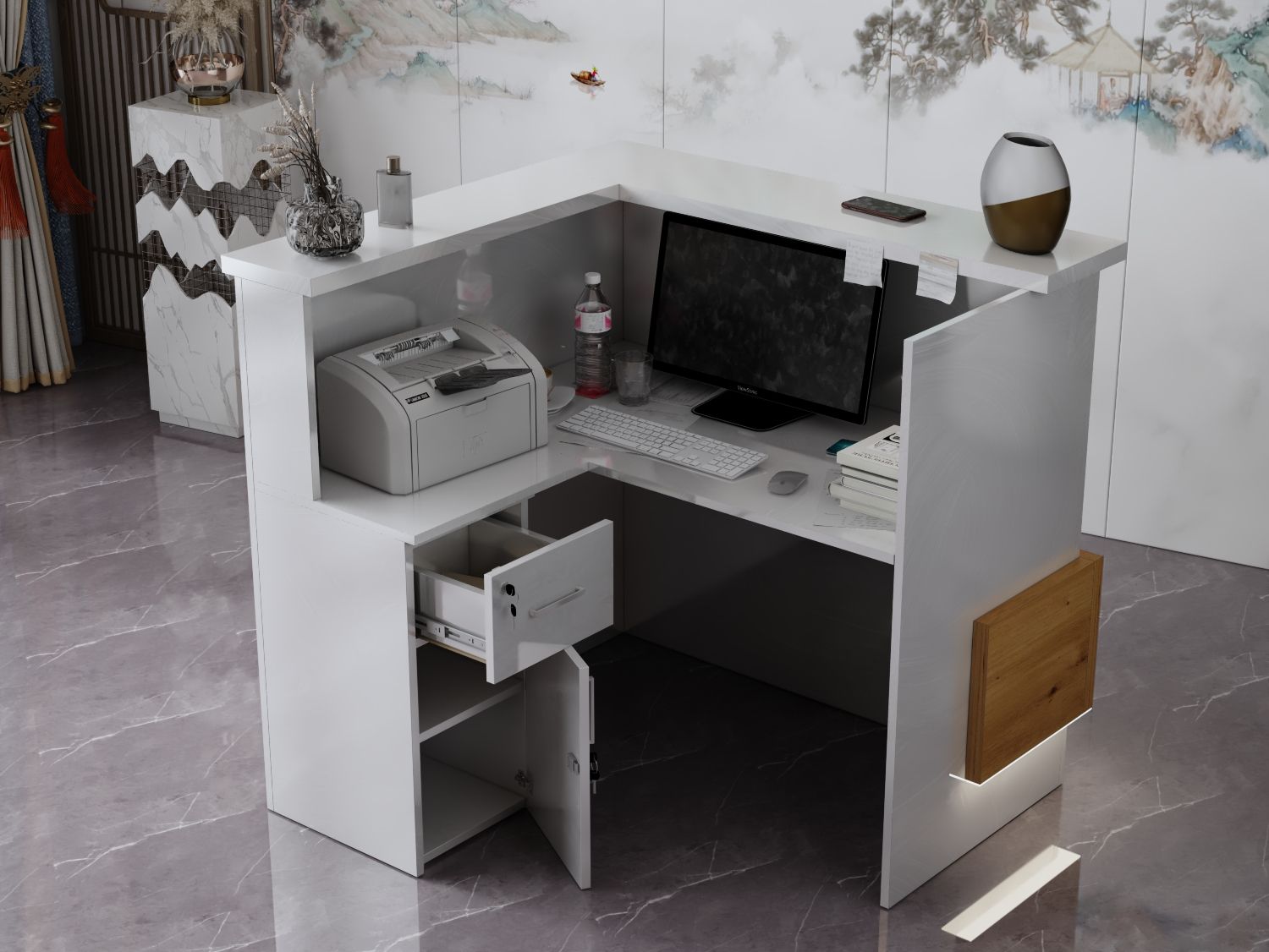 Lada recepcyjna na wymiar