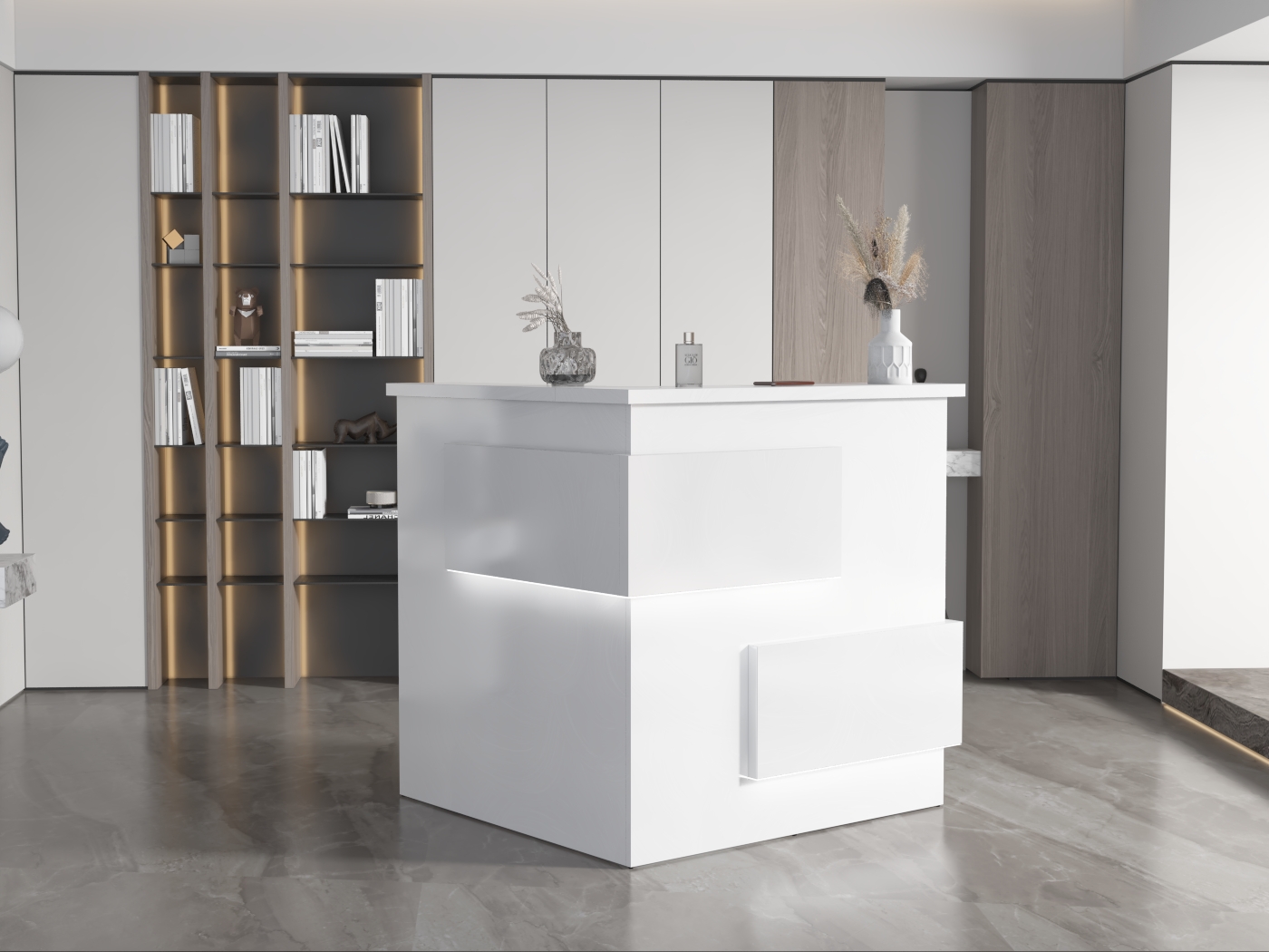 Nowoczesna lada z podświetleniem