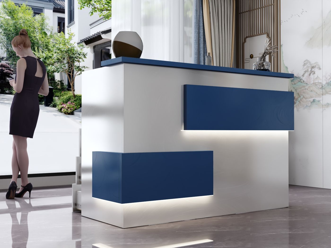 Lada recepcyjna na wymiar