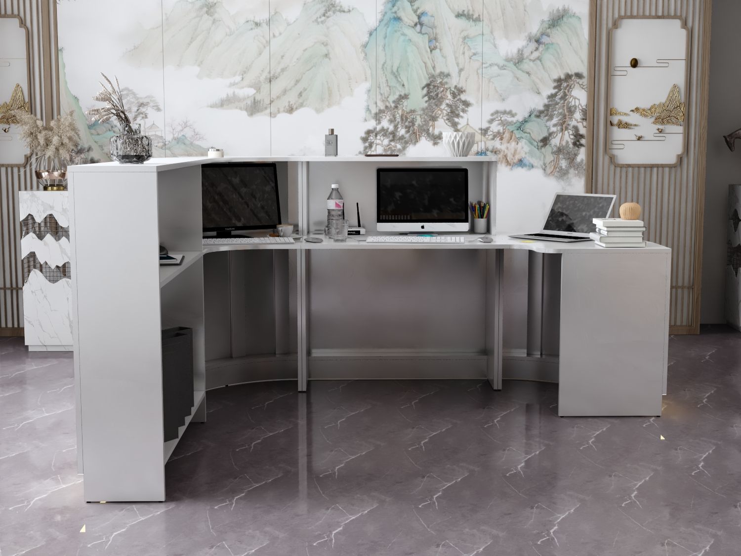 Recepcja do salonu z wizualizacją 3D