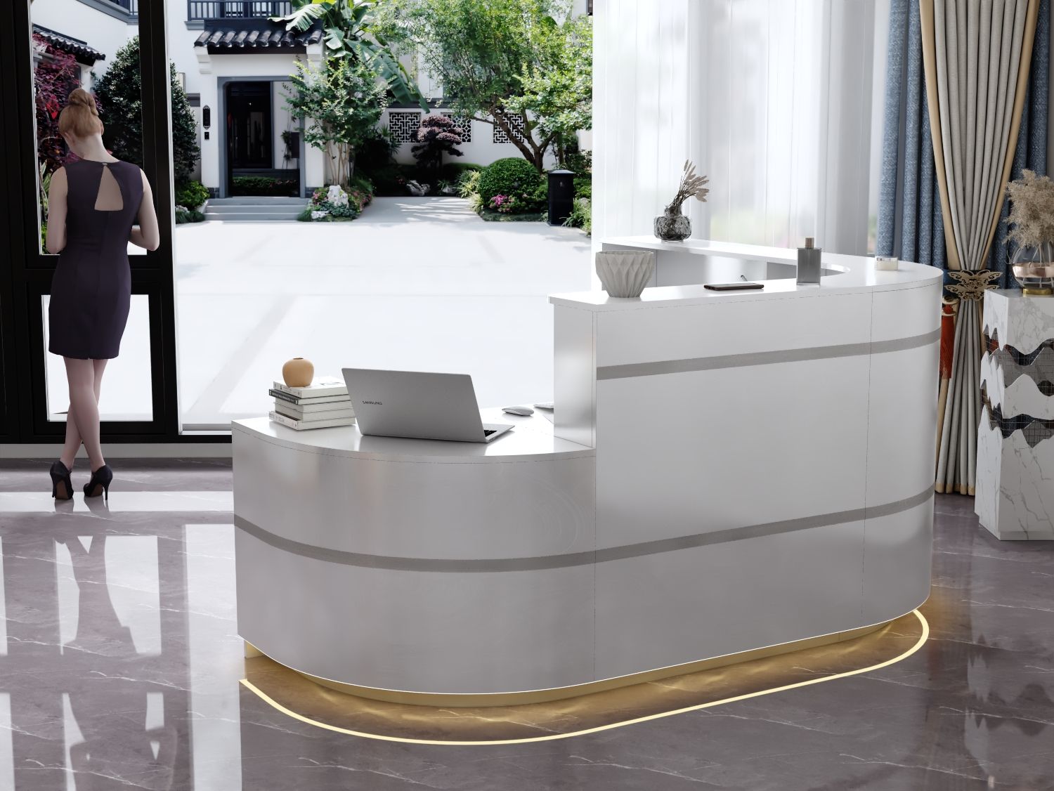 Recepcja do salonu w biurze