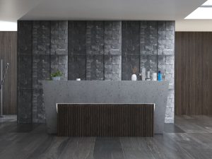 lada recepcyjna z oświetleniem