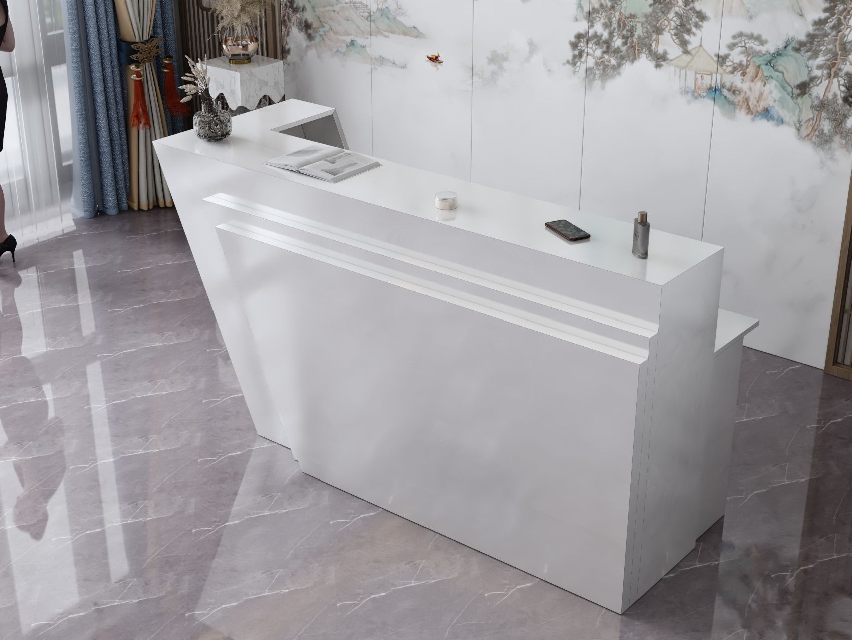 Recepcja do biura na zamówienie z wizualizacją 3D