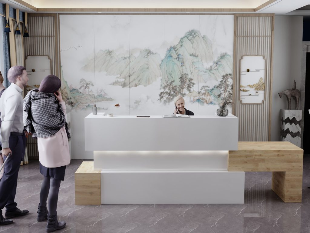 Stylowa lada recepcyjna