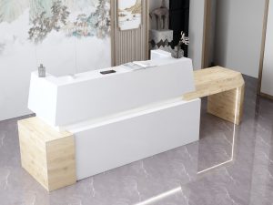 Minimalistyczna recepcja biurowa