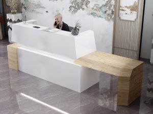 Minimalistyczna recepcja biurowa