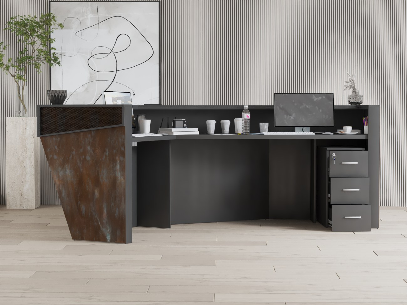 Lada recepcyjna hotelowa w biurze