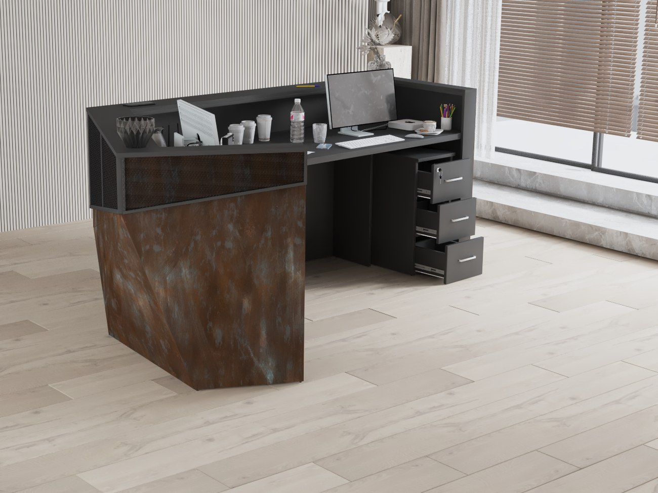 Lada recepcyjna hotelowa w biurze