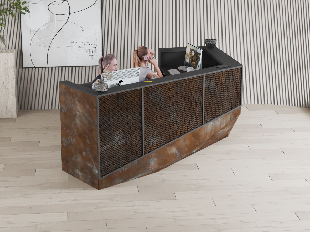 Lada recepcyjna hotelowa w biurze