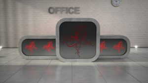 Lada recepcyjna z podświetleniem