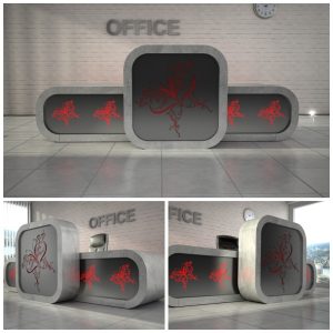 Lada recepcyjna z podświetleniem