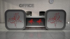 Minimalistyczna recepcja biurowa