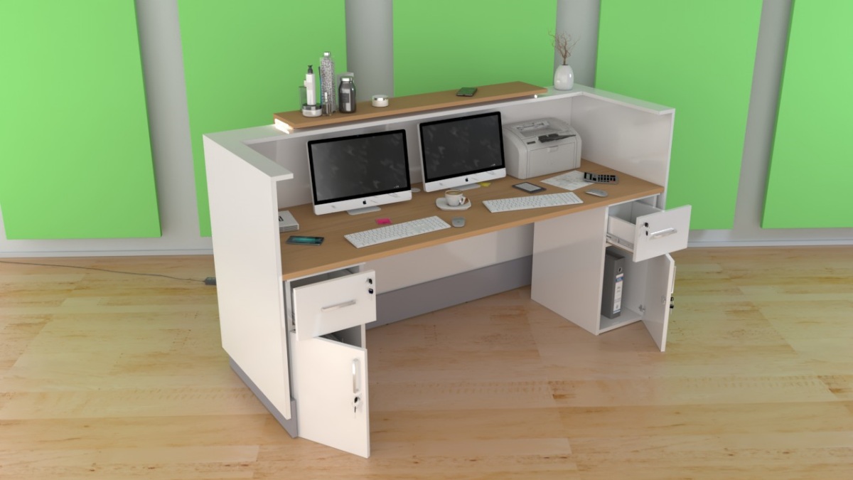 Lada recepcyjna na wymiar