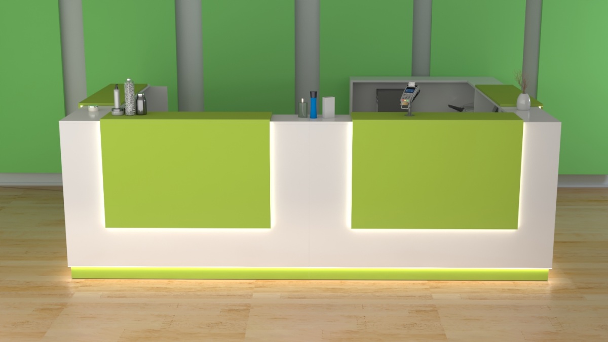 Lada recepcyjna na wymiar