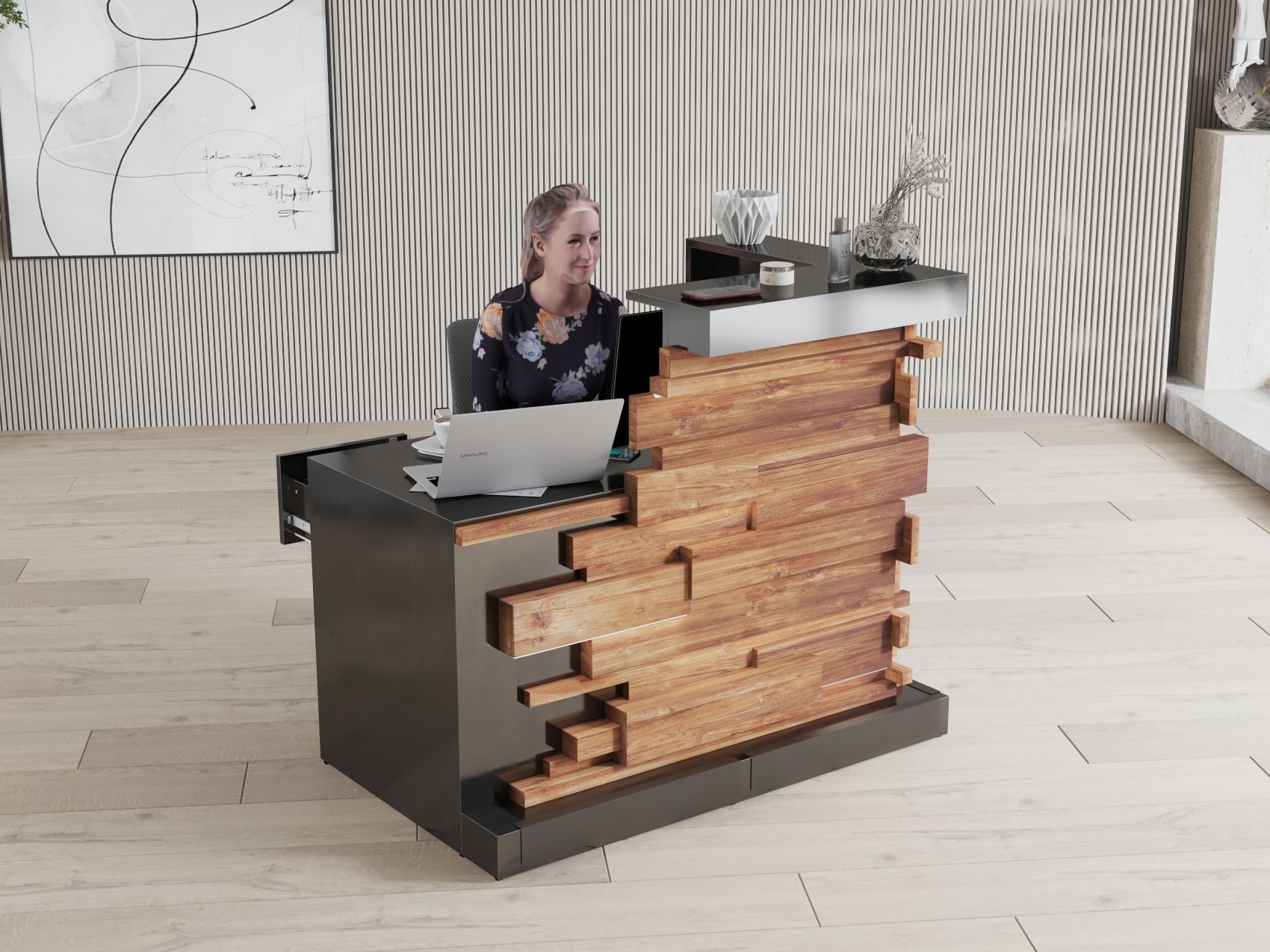 Lada recepcyjna nowoczesna