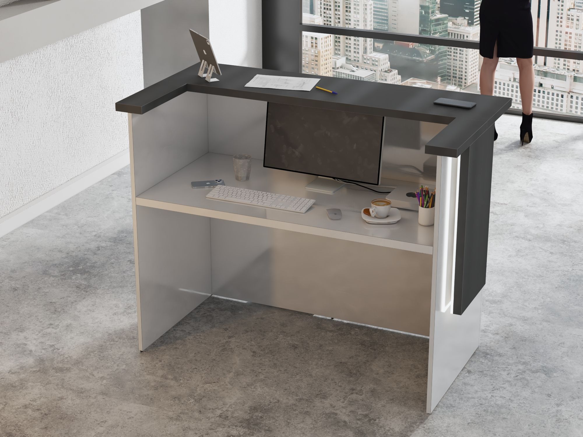 Lada recepcyjna na wymiar