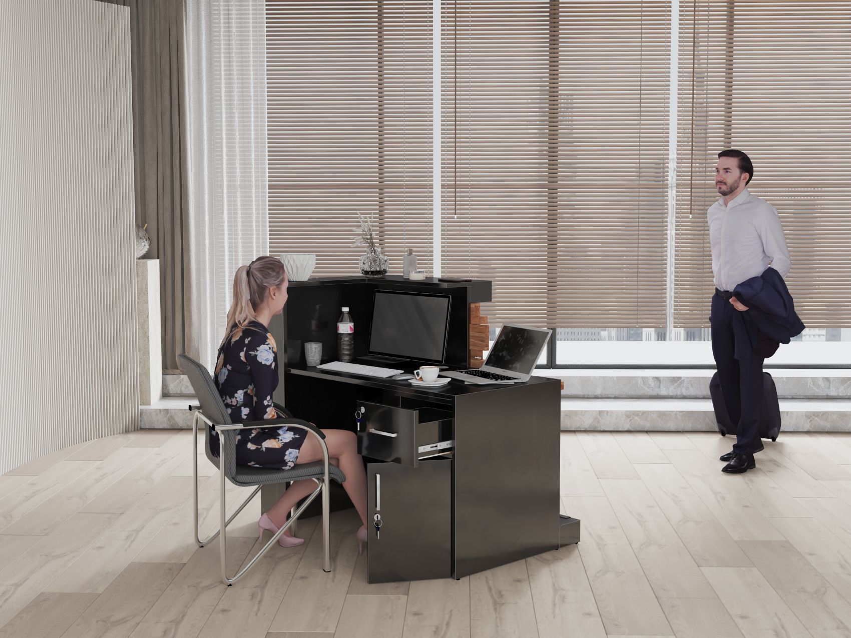 Lada recepcyjna na wymiar