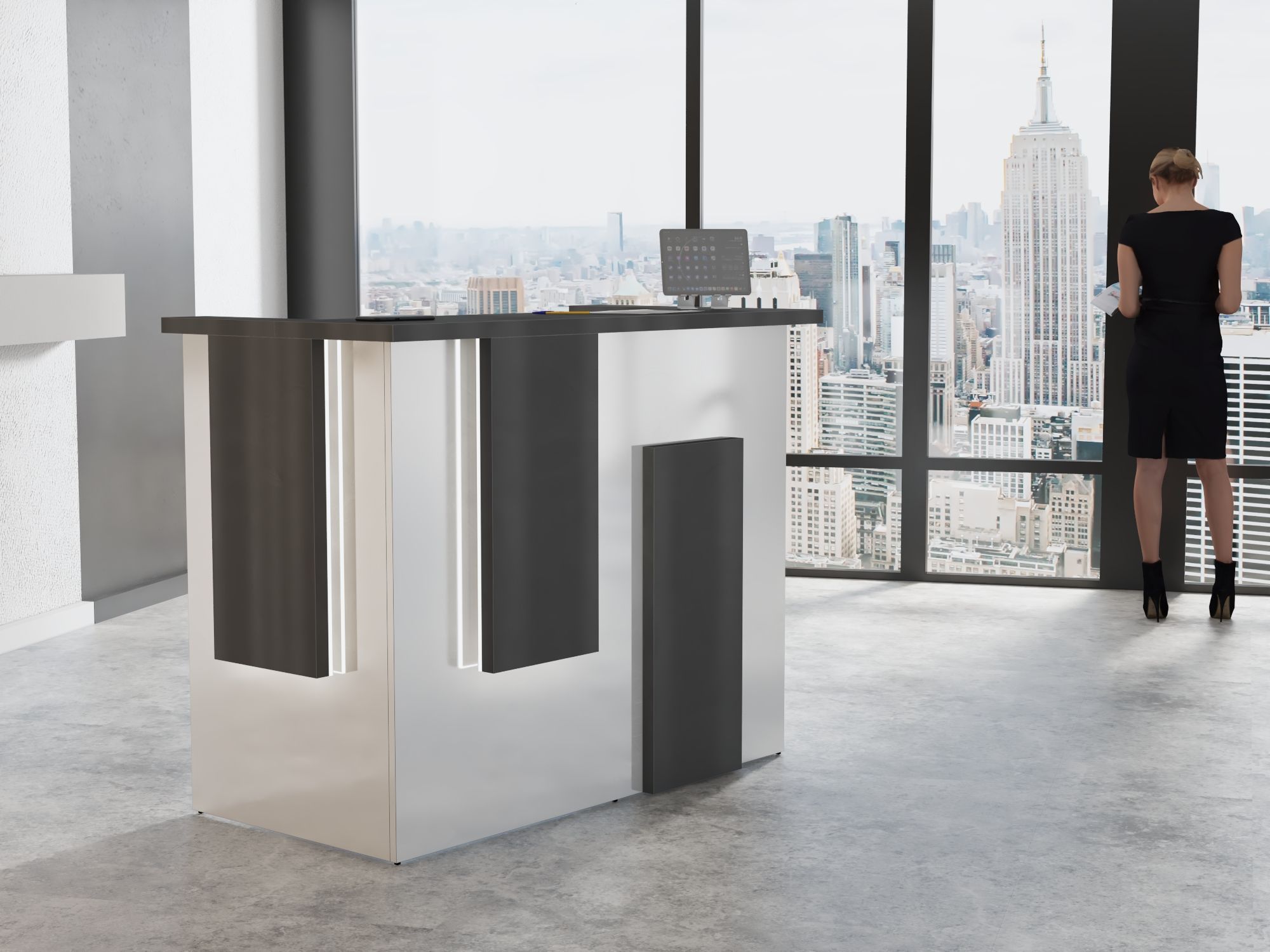 Lada recepcyjna na wymiar