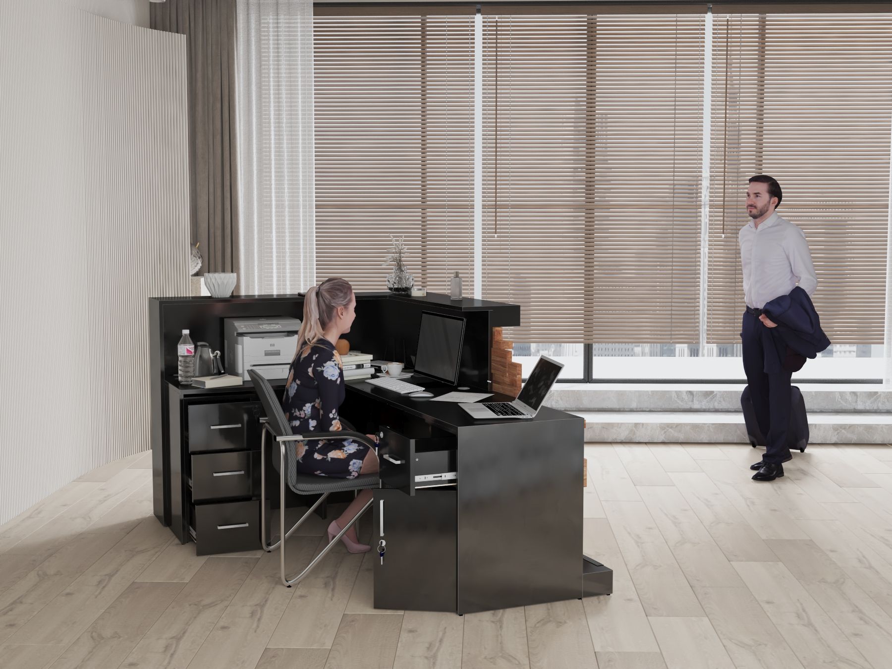 Lada recepcyjna na wymiar