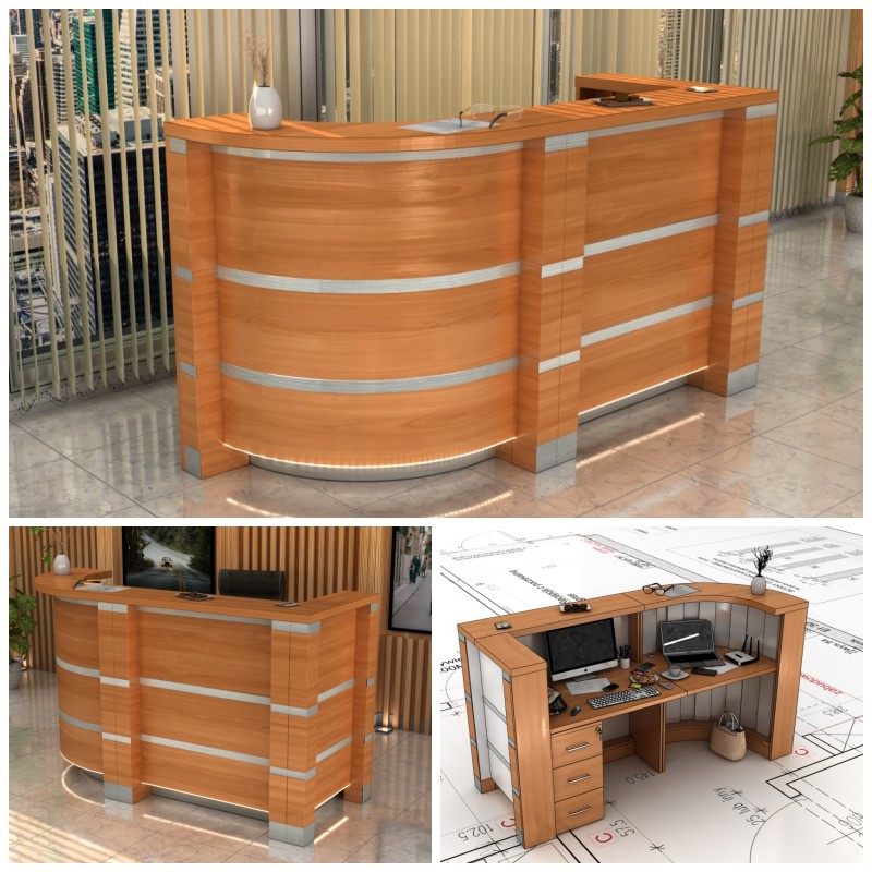 Nowoczesna lada z podświetleniem