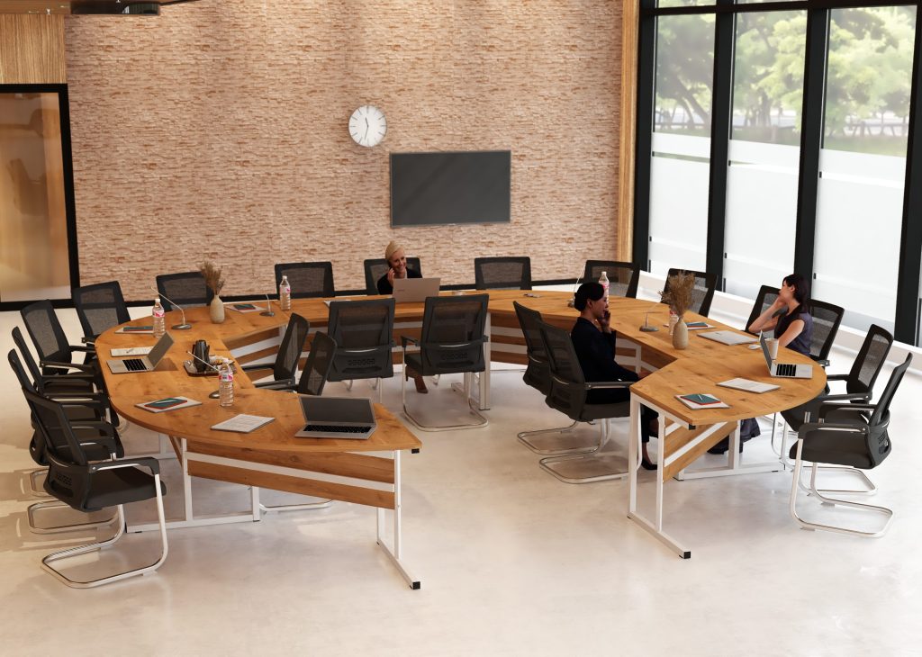 Stół konferencyjny zaokrąglony