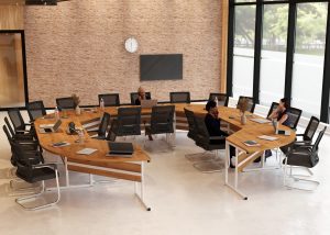 Stół konferencyjny zaokrąglony