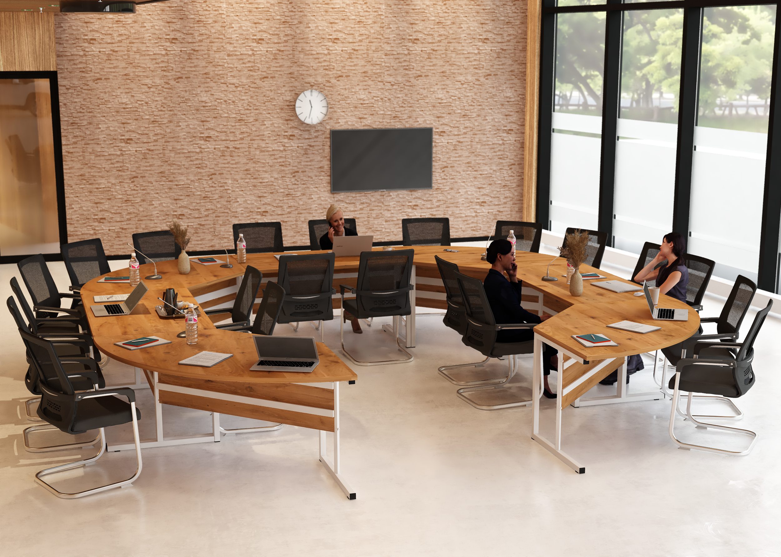 Stół konferencyjny zaokrąglony