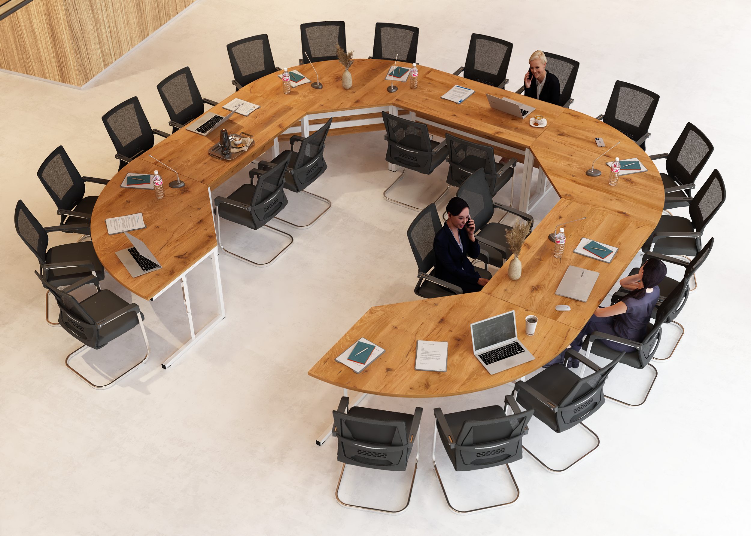 Stół konferencyjny zaokrąglony