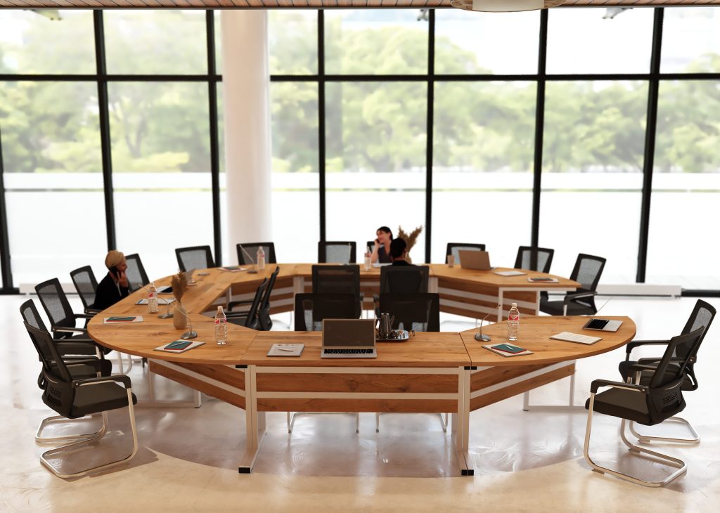 Stół konferencyjny zaokrąglony