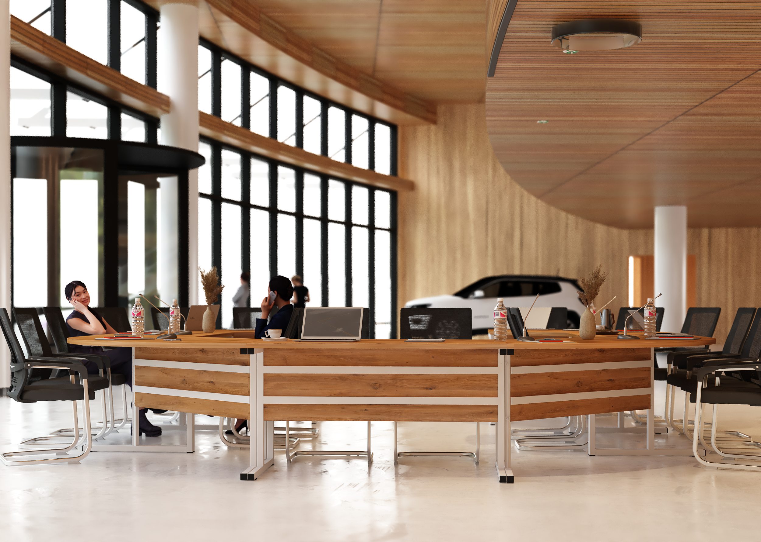 Stół konferencyjny zaokrąglony