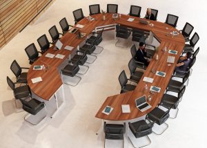 Stół konferencyjny zaokrąglony