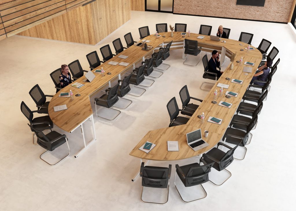 Stół konferencyjny zaokrąglony