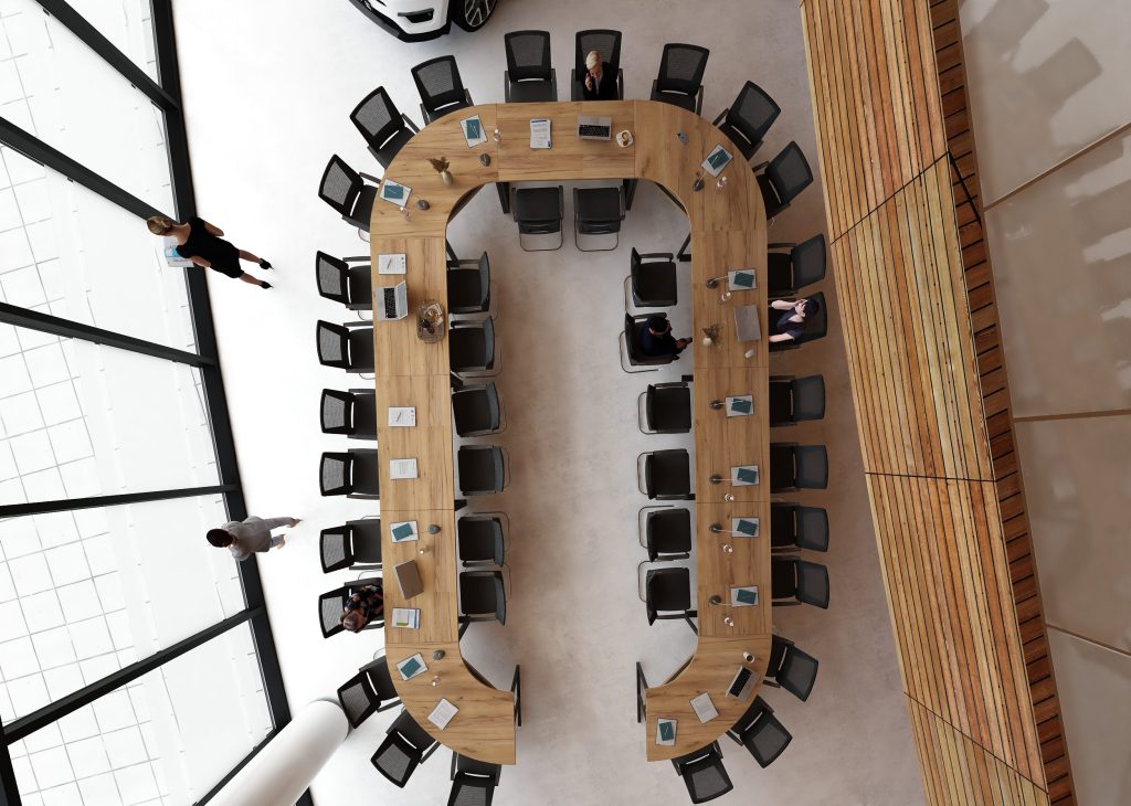 Stół konferencyjny zaokrąglony