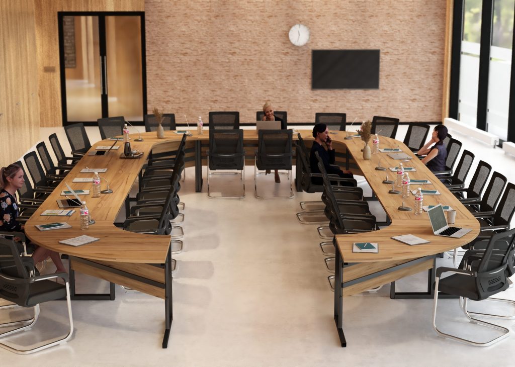 Stół konferencyjny zaokrąglony