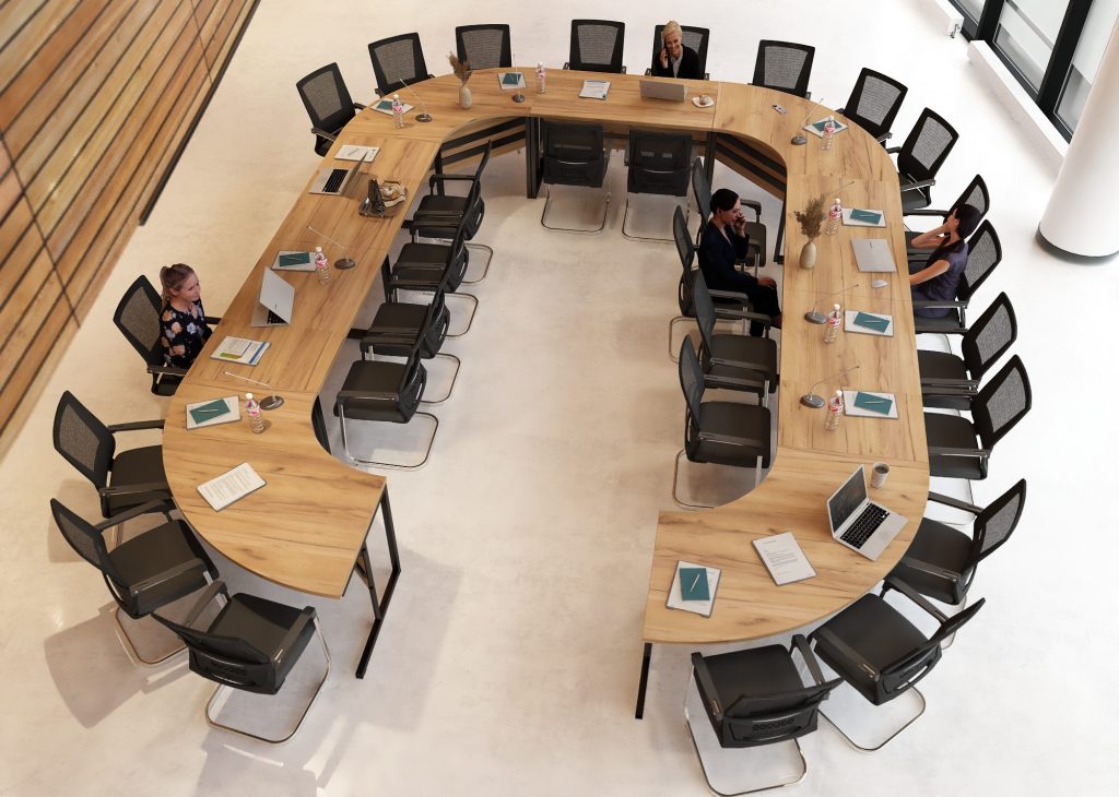 Stół konferencyjny zaokrąglony