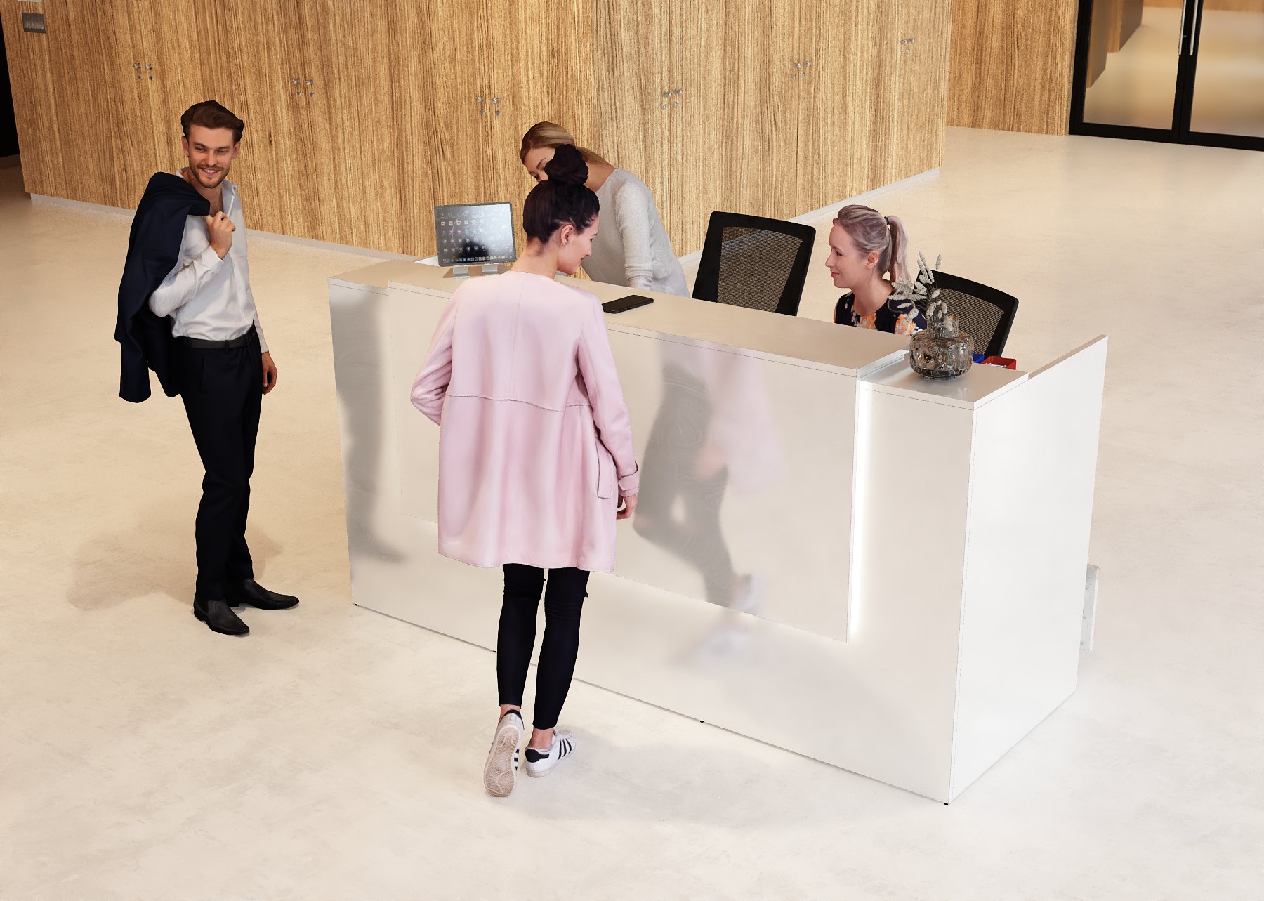 Lada recepcyjna na wymiar