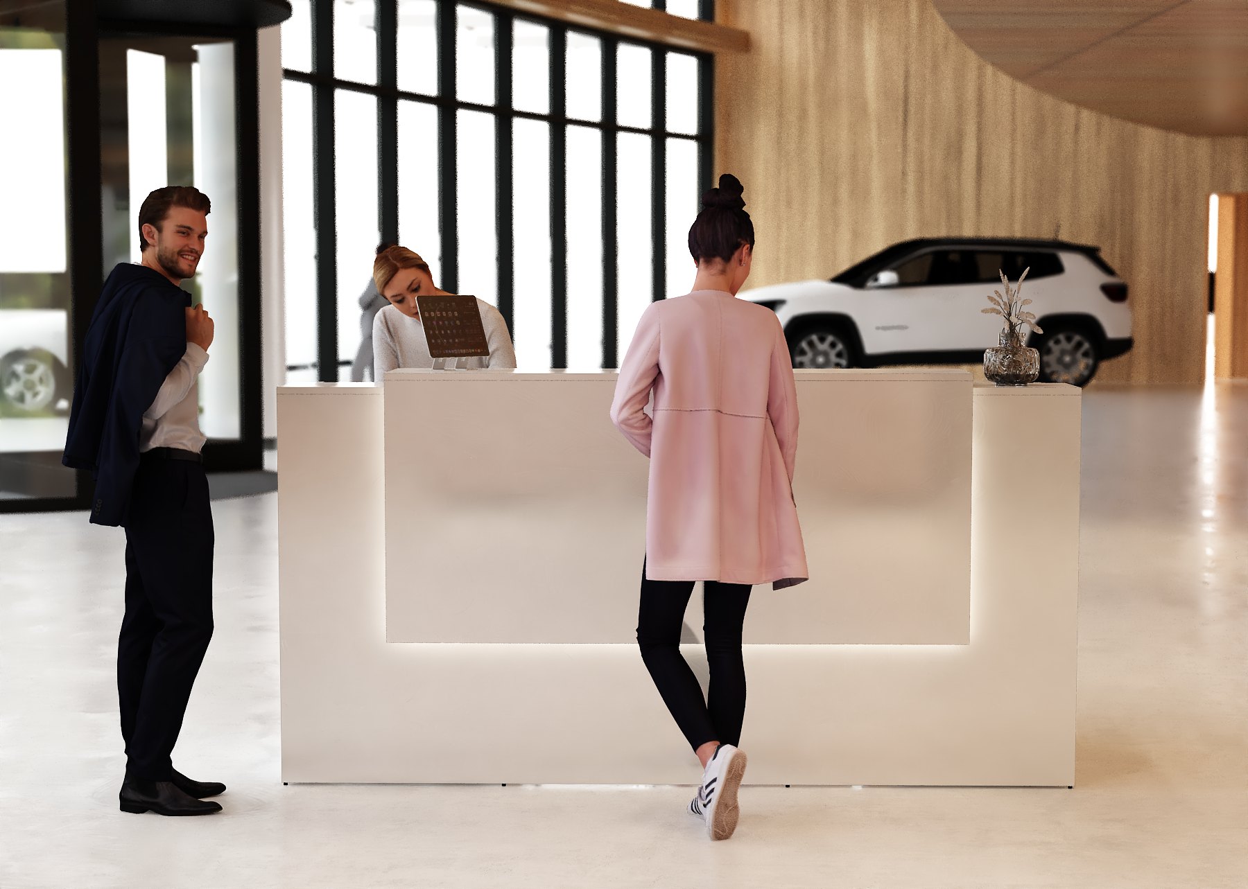 Lada recepcyjna na wymiar