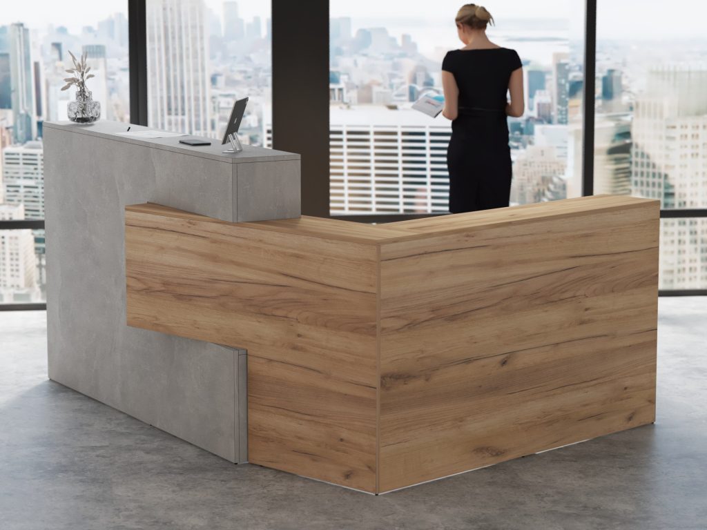 Lada Recepcyjna z lamelami