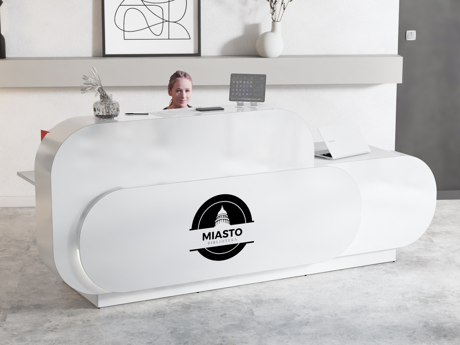 Lada recepcyjna na wymiar