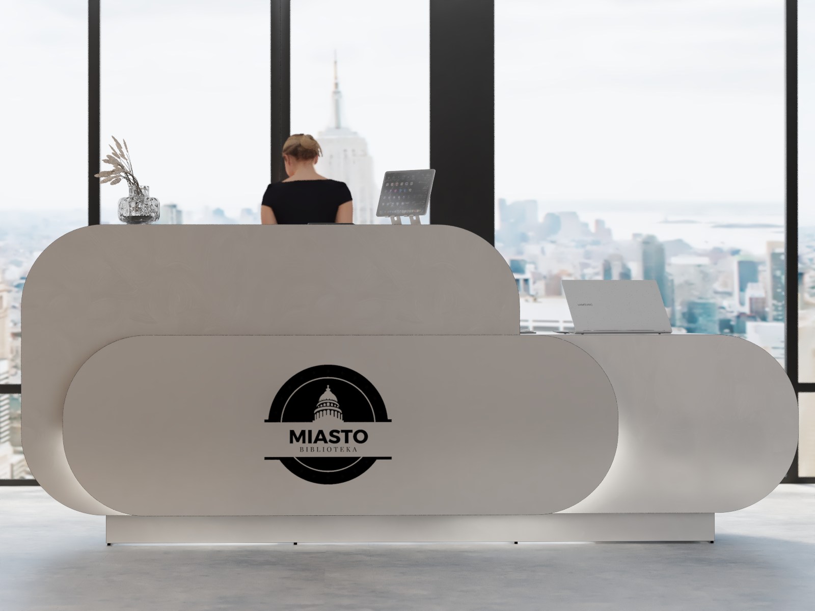 Lada recepcyjna na wymiar