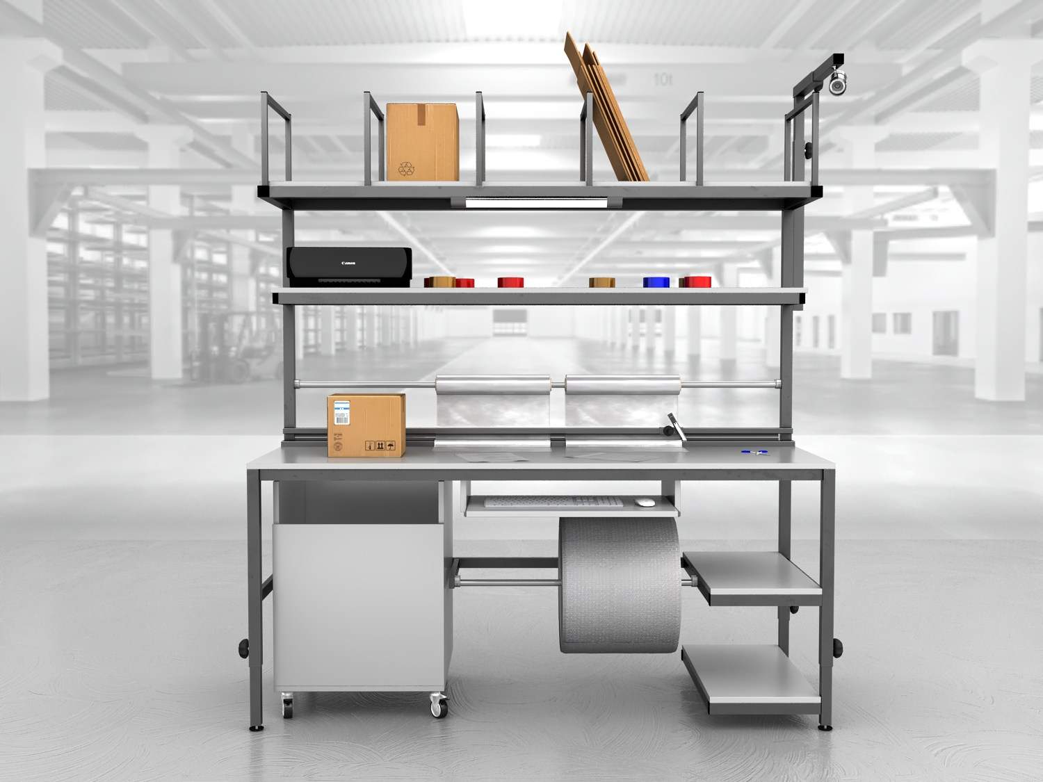 stół do pakowania paczek