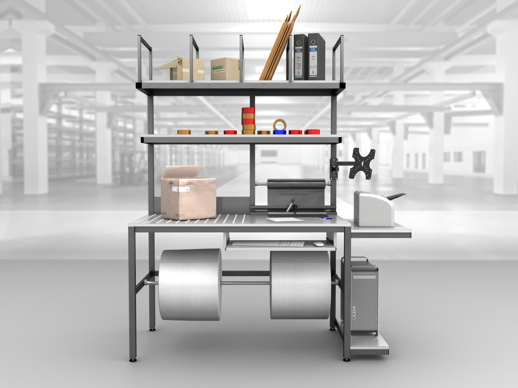 stół do pakowania paczek