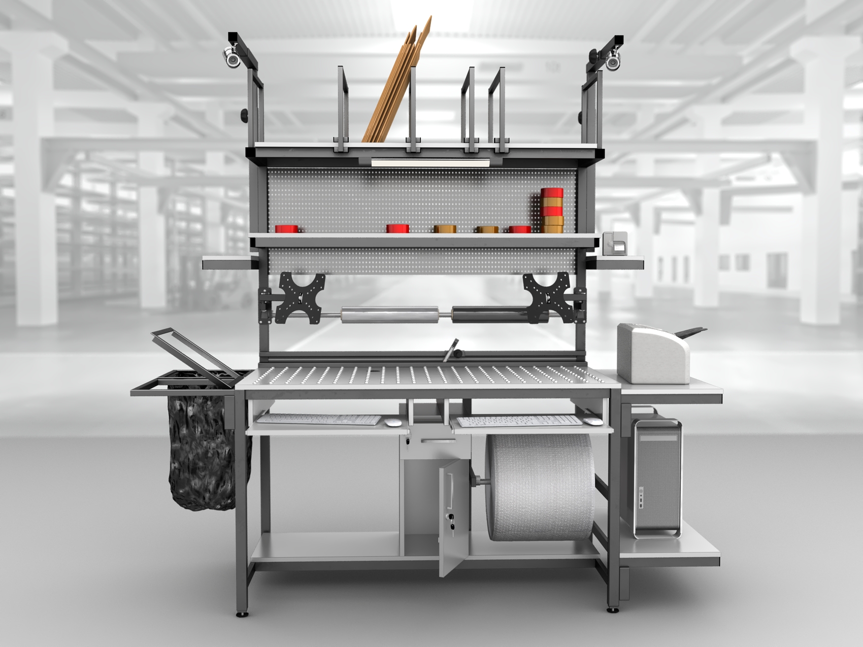 stół do pakowania paczek